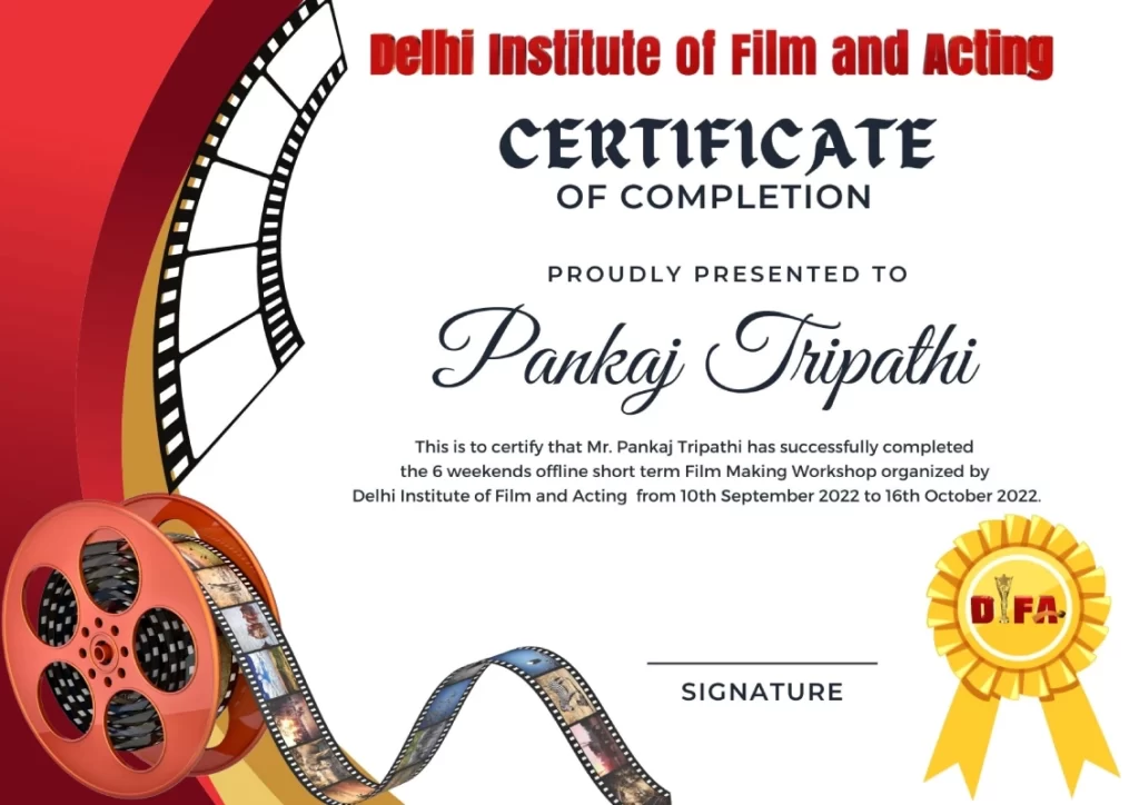 Red Gold Minimalist Achievement Certificate